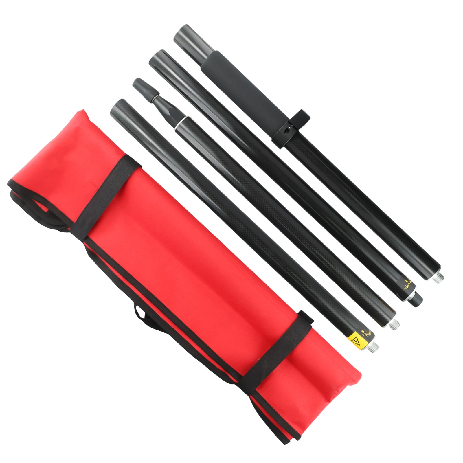 

New Survey Pole 2M Length GPS PRISMS POLE Carbon Fibre Pole GPS GNSS RTK SURVEYING TYPE, 4 Pcs Poles, 5/8" Thread