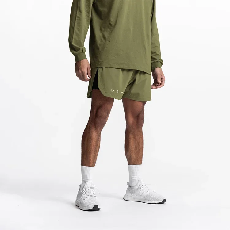 ASRV Mens Gym 2 in 1 Jogger Sport Short Pants Man Quick Dry Running Workout Basketball Shorts Male Gym Fitness Sweatpant Bottoms