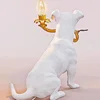 Italian Animal Thread Dog Table Lamp, Nordic Creative Living Room, Bedroom Study, Bedside Decorative Ornaments, Resin Lamps 1