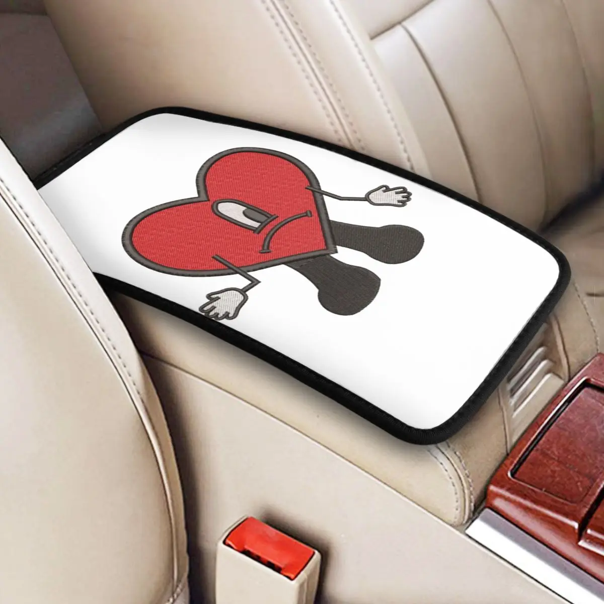 Cute Un Verano Sin Ti Rapper Bad Bunny Car Arm Rest Cover Mat Center Console Cover Pad Storage Cover Accessori Auto Interni