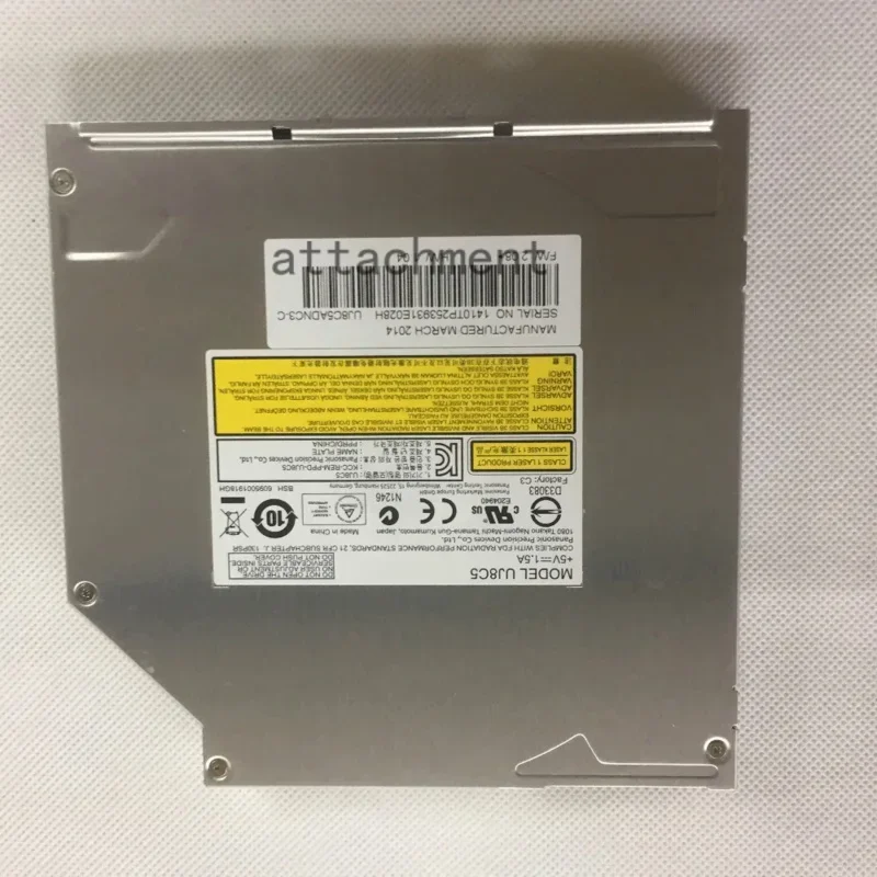 鍋DVD5枚 UJ8HC 9.0mm SATA Internal Slim DVD CD Burner Drive For Acer