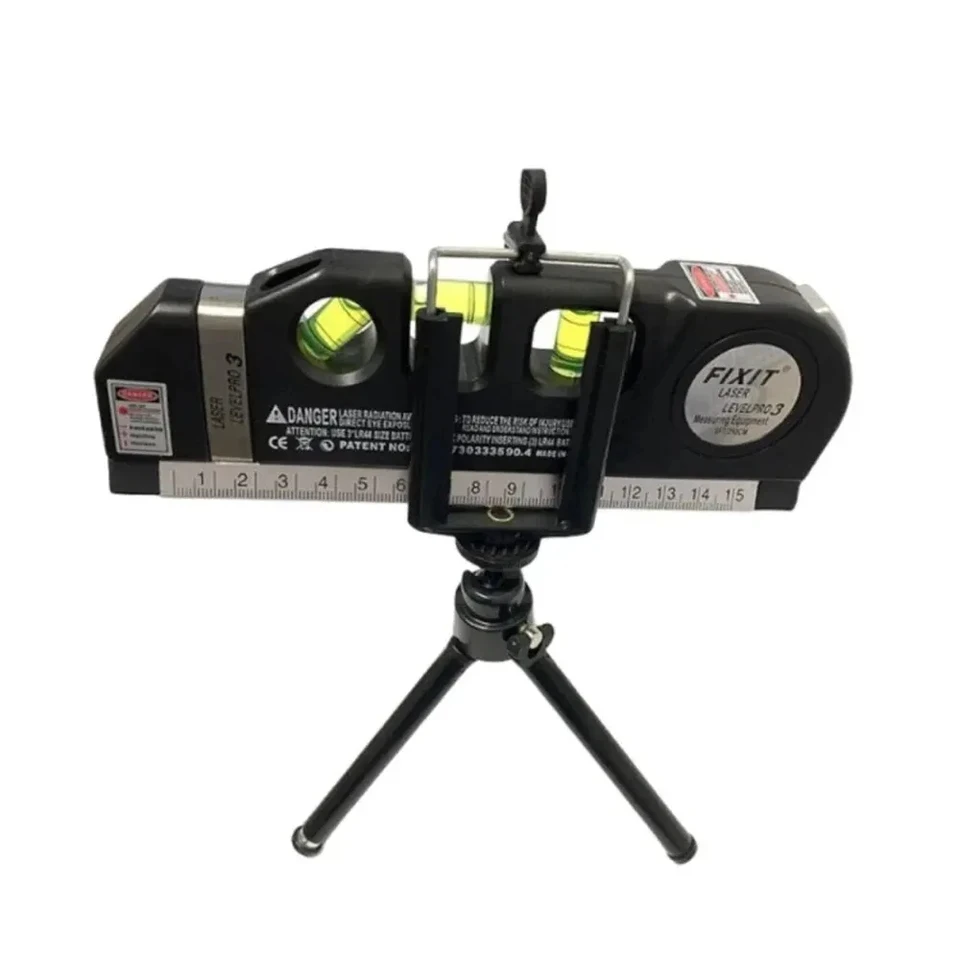 Laser Level Line Tool Multipurpose Standard Cross Line Lase Measure Tape Ruler With Metal Tripod Stand