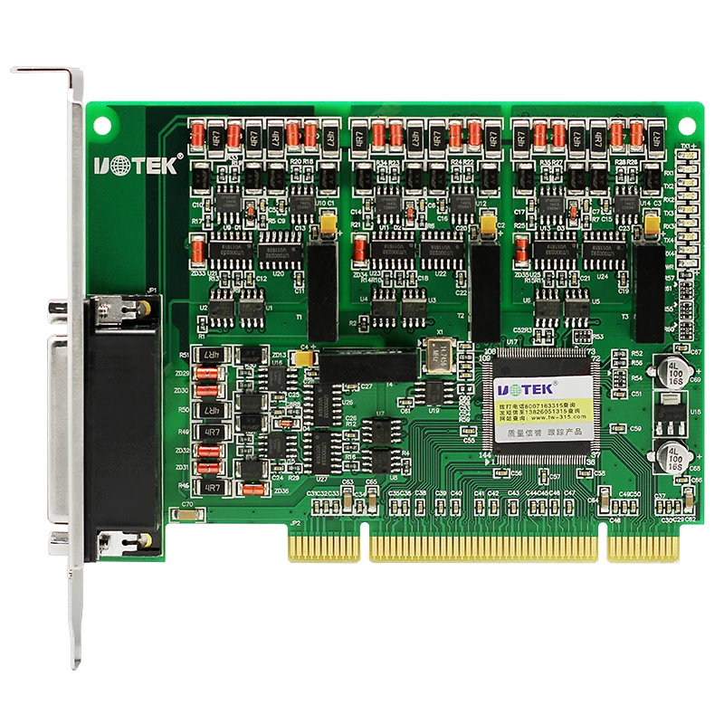 UOTEK, промышленный класс, шины PCI-Φ, серийная карта RS485 RS422, 4 порта, высокоскоростной Расширенный преобразователь DR44