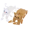 Cat Hangers With 10pcs Clothes Pegs Indoor Outdoor Laundry Clips Underwear Socks Multifunctional Storage Drying Rack 6