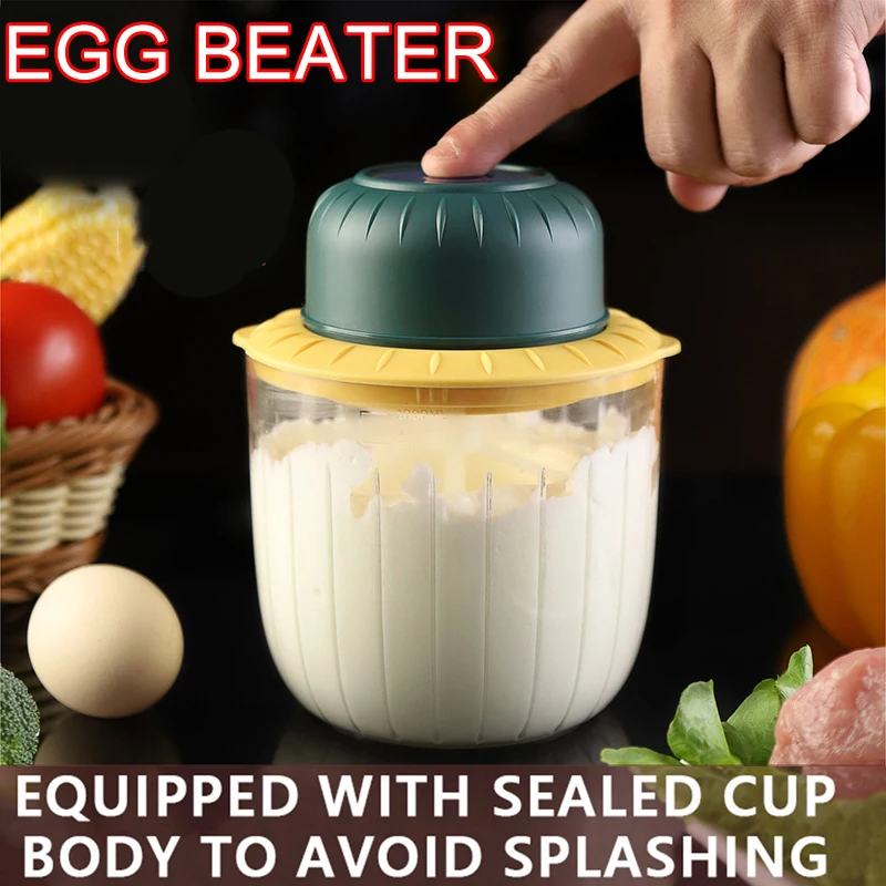 Electric Mixer Ultra-Large Capacity Whisk Egg Beater Control Kitchen Blender USB Wireless Kitchen Automatic Frother Foamer