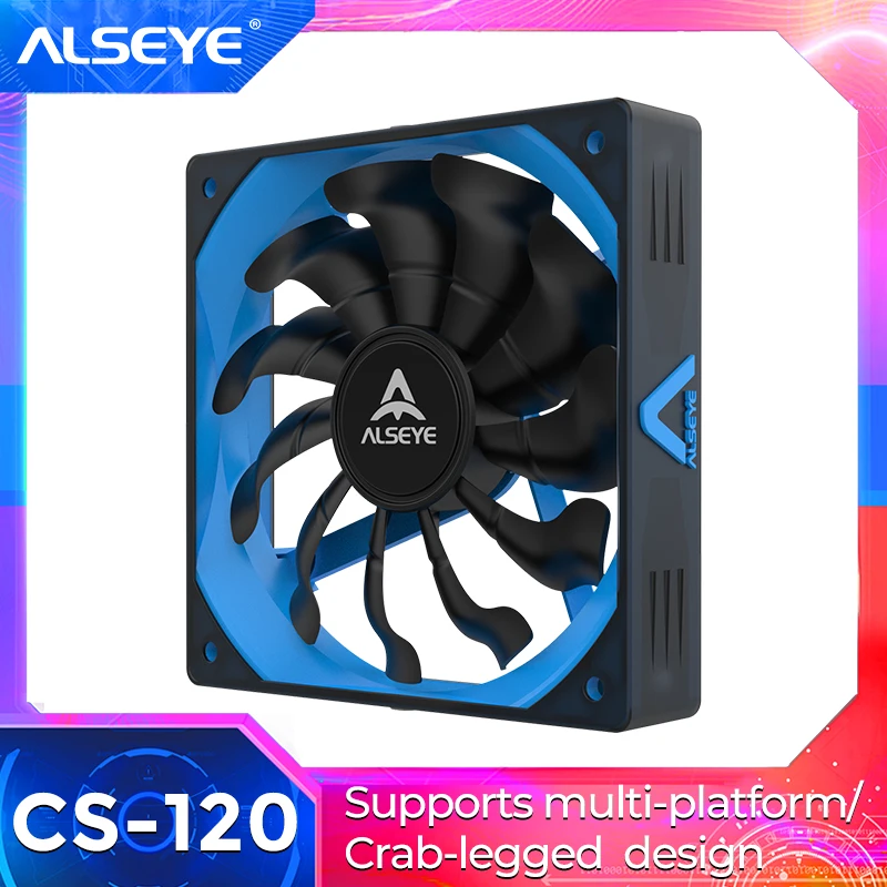 Alseye-pwm Refrigerador do Ventilador do Computador Radiador do pc Case do pc Ventiladores de Refrigeração Silenciosos Refrigerador do pc 12v 5002000rpm 4pin 120 Milímetros