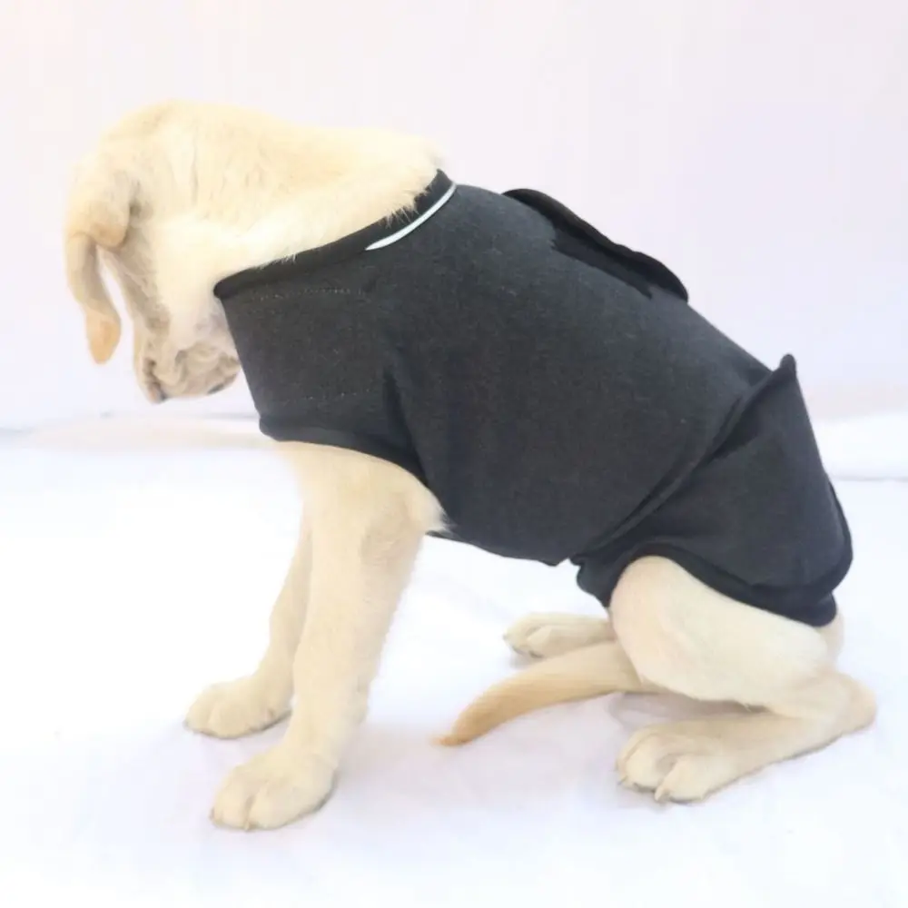 통기성 좋은 강아지 불안 완화 조끼, 편안하고 조절 가능한 강아지 진정 조끼, 따뜻하고 부드러운 불안 방지 애완견 코트 (불안 완화용)