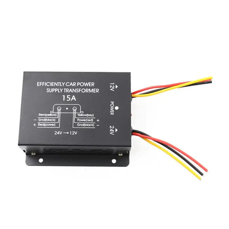 Car Power Supply Step-Down Transformer 24V To 12V Converter 10A 15A 20A 30A Output With Memory Power High To Low Inverter