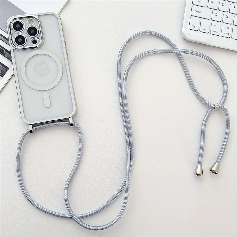 Crossbody Lanyard Plating Phone Case Image 7