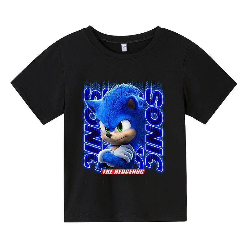 Детские футболки Game Sonic удобная футболка из хлопка для мальчиков и девочек