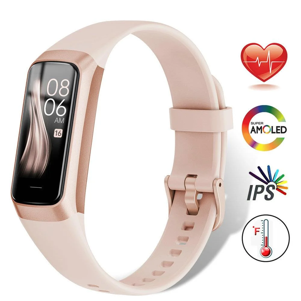 

2023 Amoled Smart Watch Smartwatch Band Women Heart Rate Blood Watch Waterproof Connected Smart Bracelet Sport Fitness Tracker