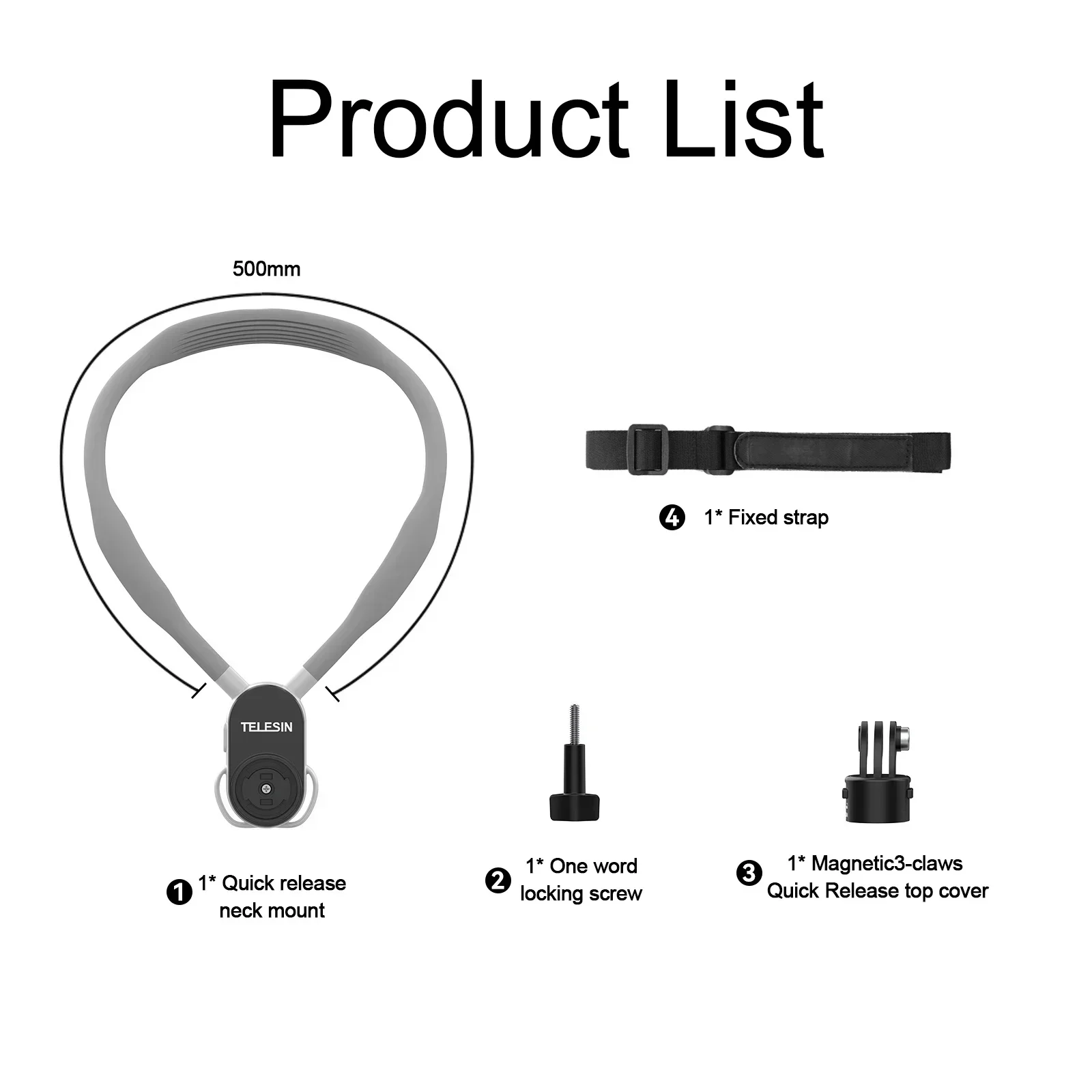 TELESIN Quick-Release Silicon Magsafe Neck Phone Holder