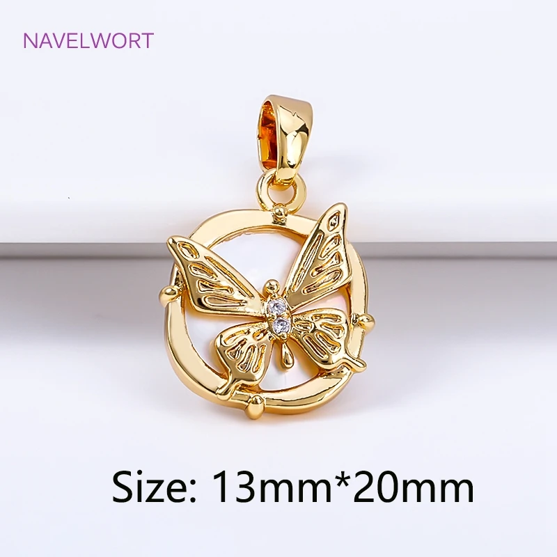 18K vergoldetes Messing natürliche Muschel Herz Anhänger Charms für Schmuckherstellung Zubehör, DIY Halskette Herstellung Zubehör Großhandel – Detail 29