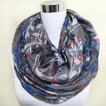 Moda calda autunno inverno fiore infinito sciarpa al collo donna anello foglia sciarpe cerchio morbido fazzoletto da collo femminile scialle 1