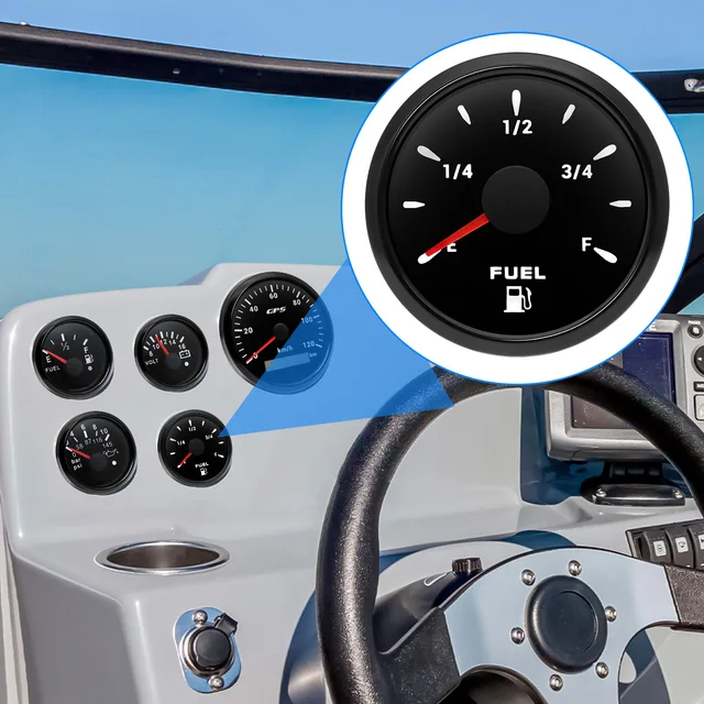 Indicatore Livello Carburante ELING 52 Mm - 240-33 Ohm, Retroilluminazione 7 Colori, 12V/24V