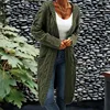 Loose Knitted Open Cardigan Women's New Sle Thiened Long Sve Pure Color Sweater Outerwear Casual Commute Faion