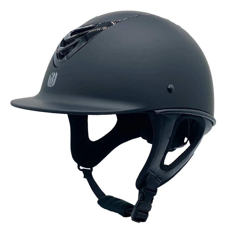 58-62cm Ultra Light Adults Equestrian helmet Riding helmet Knight Hat Removable Brim Speed helmet Horse Riding Acc 4
