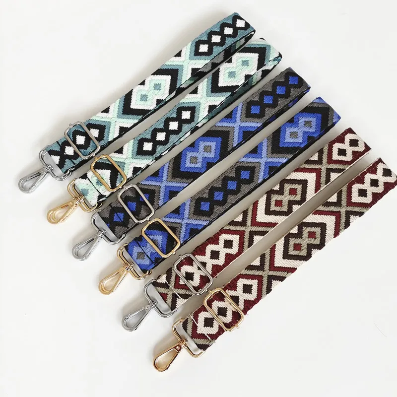 

80-130cm Ethnic Style Bag Strap Bag Handle Belt For Women Removable Adjustable DIY Shoulder Handbags Accessories Bags Straps