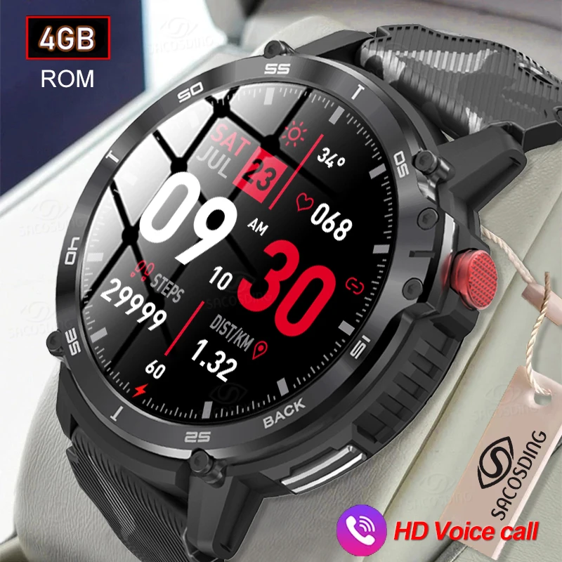 

2023 New Smart Watch Men 4G ROM 1G RAM 1.60" Display Voice Calling Sport Watches Local Music Playback f Smartwatch