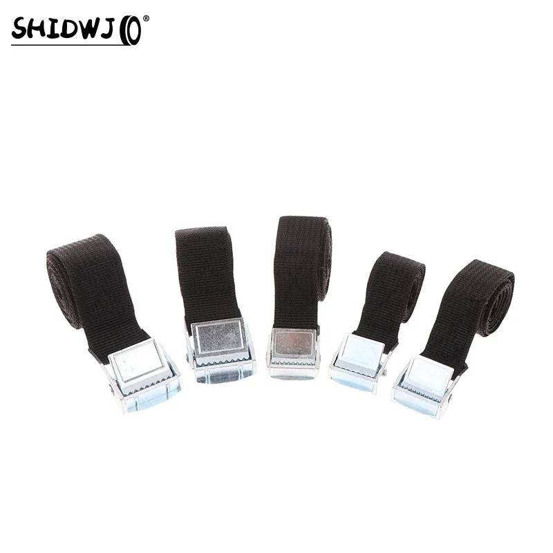Buckle Tie-Down Belt Cargo Lashing Straps For Car Motorcycle Bike With Metal Buckle Tow Rope Strong Ratchet Belt For Luggage Bag