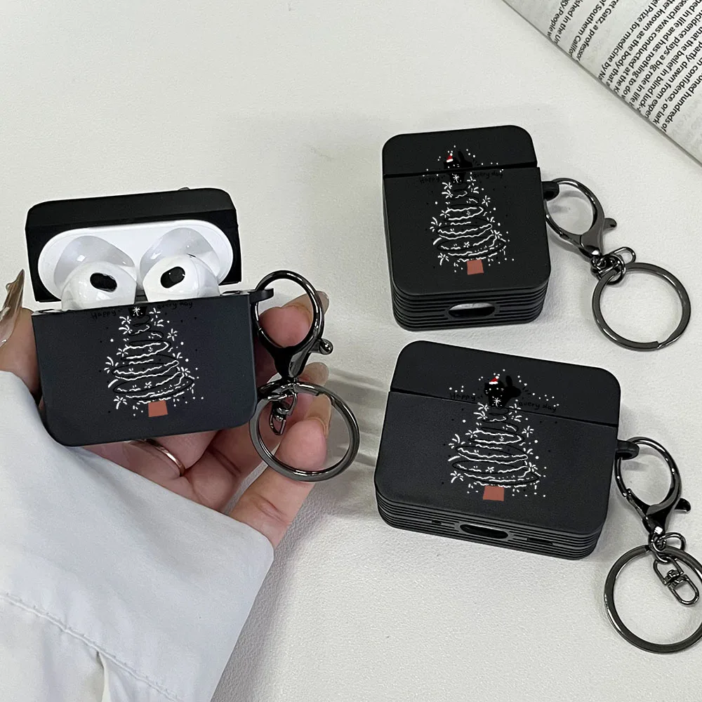 Black Cat Christmas Earphone Case for AirPods