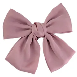 Elegant Satin Double - Layer Butterfly Bow Hair Clips - Trendy Hair Accessories (Deep Dou Sha)
