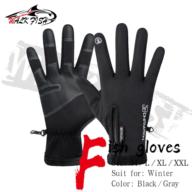 WALK FISH Winter Fishing Gloves Windproof Cold Weather Driving