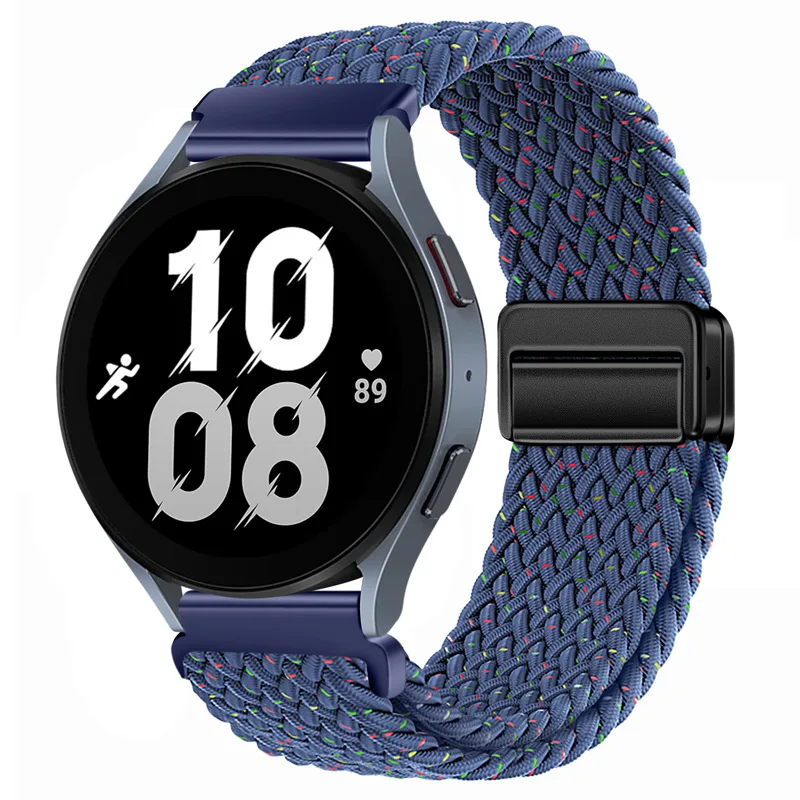 Nylon Braided Loop Strap Bracelet Band - Adjustable and Stylish, 20mm/22mm