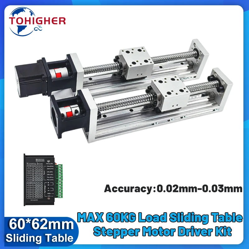 Nema23 57 มม.มอเตอร์ตารางเลื่อนชุดอลูมิเนียมโปรไฟล์ตารางLinear Actuator Rail Stageไฟฟ้าHandwheel CNC WorkbenchแกนXYZ 1