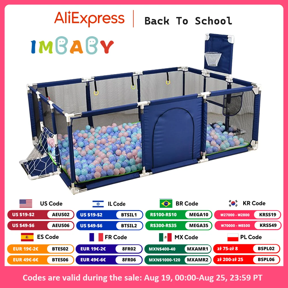 IMBABYBabyPlaypenSafetyBarrierChildrensPlaypensKidsFenceDry