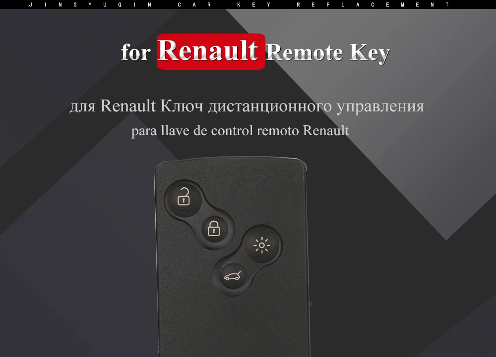 Jingyuqin 433 MHz 4A PCF7953 Chip Auto Schlüssel Smart Card Für Renault Clio IV Captur Passive Keyless Go Entry Fernbedienung Freisprecheinrichtung system – Detail 1