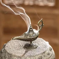 Antique Style Lamp Metal Incense Burner Scented Unscented Candle Holder Home Decor Gift Arabic Incense Burner 4