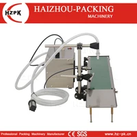 HZPK Table Top Digital Control Electric Small Volume Plastic Bottle Water Cosmetic Liquid Oil Filling Machine With Conveyor Auto 2