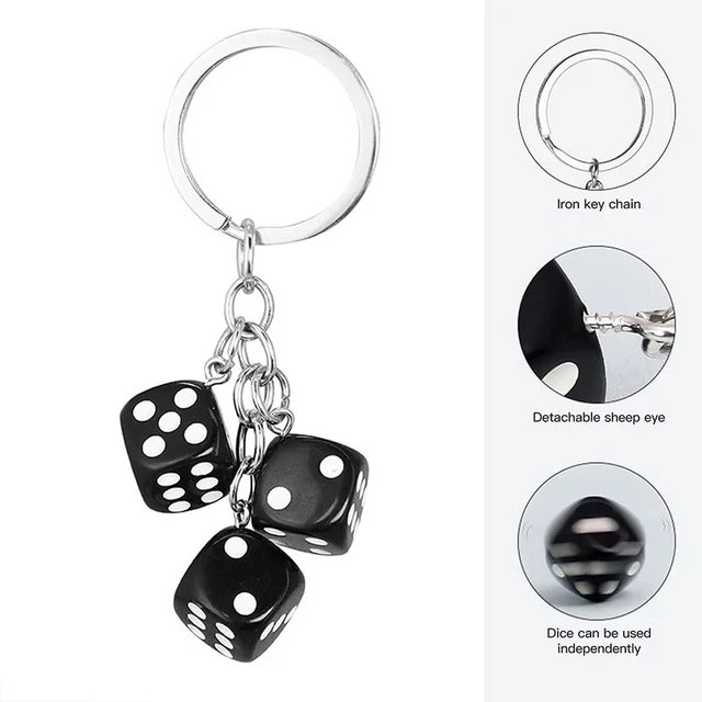 Creative Colourful Dice Keychain Fashion 3D Resin Dice Handbag Pendant For  Women Men Car Key Holder Key Accessories Funy Gifts - AliExpress