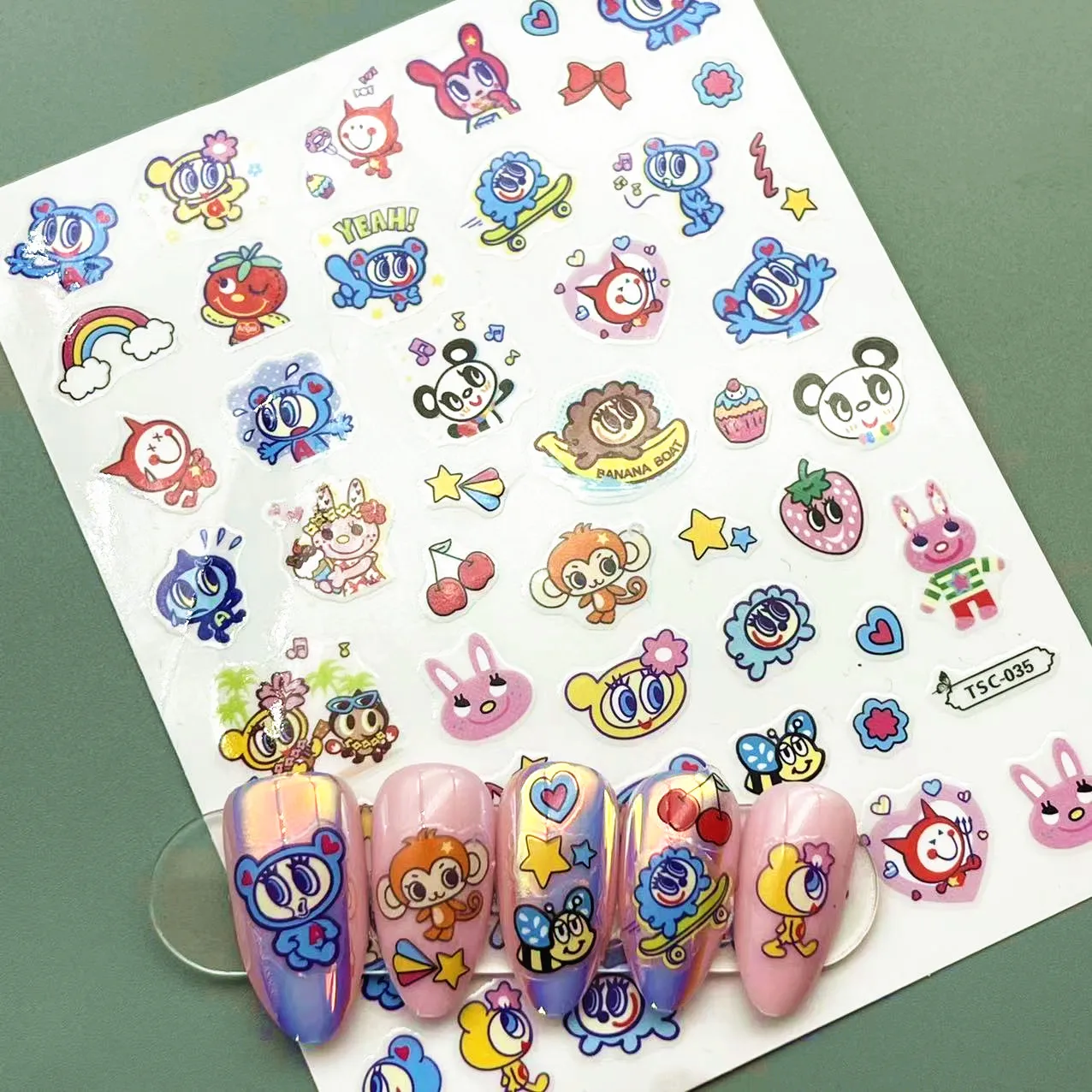 Hazbinhell Hotel Nail slider anime age 3d Nail sticker Nails products for nails TSC-035 2