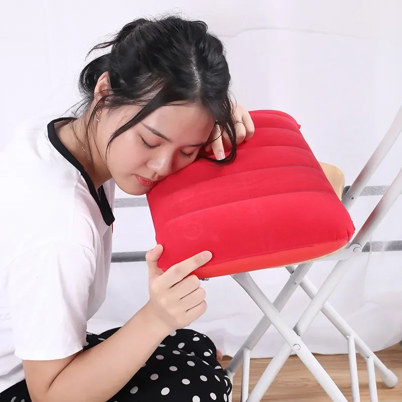 

pillow outdoor travel sleep pillow inflatable portable rest pillow multicolor