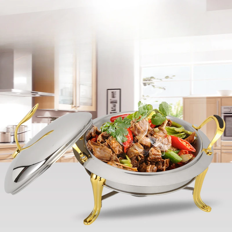 

small cooking cooking stainless steel alcohol dry gold small hot restaurant hotel commercial household shabu fry pot hot pot