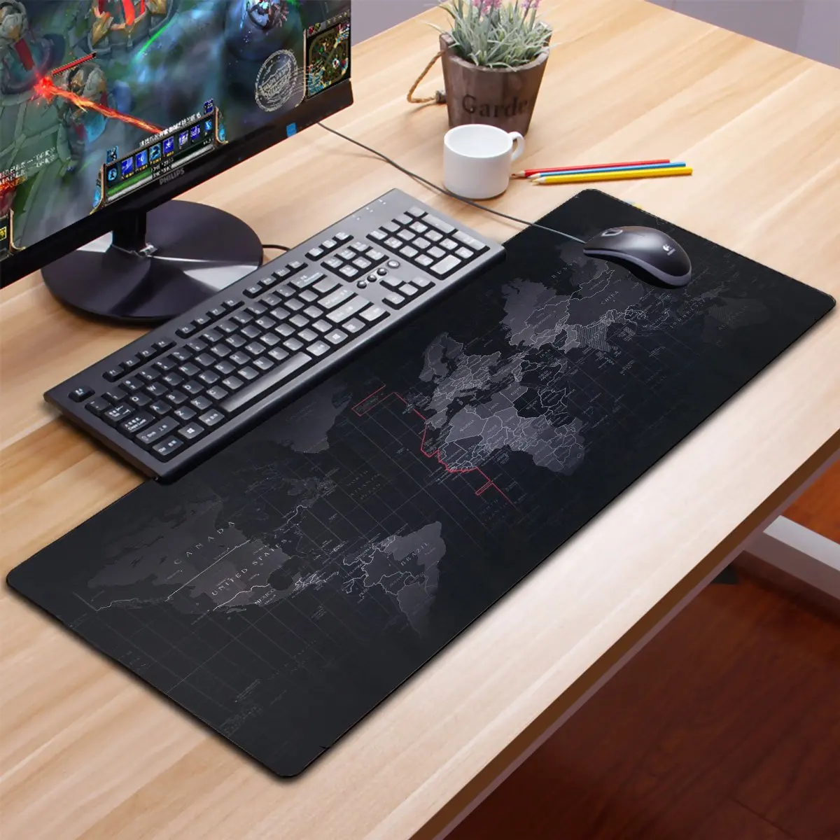 Tapete de Rato Super Grande para Jogos Tapete Grande do Rato do Gamer para pc Mouse Pad do Computador Superfície do Tapete Xxl Tapete de Mesa do Teclado - Imagem 2