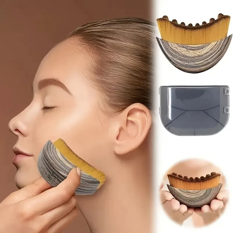Spazzola per drenaggio linfatico per viso e corpo, strumento massaggiatore ergonomico, adatta ai contorni della pelle, disintossicazione e rilassamento - immagine 6