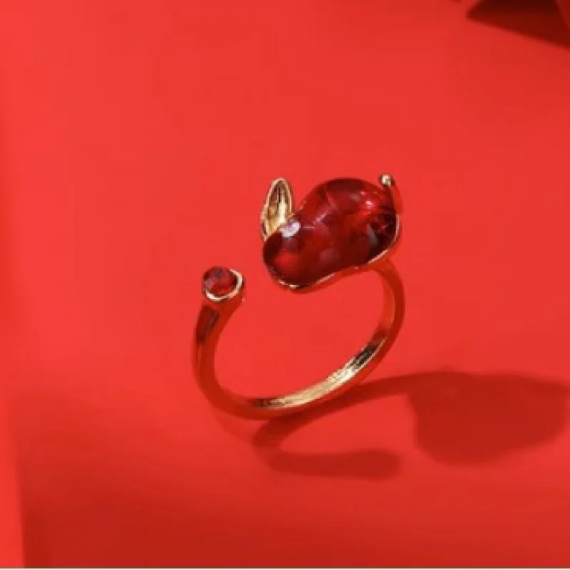 

Праздничное красное кольцо, украшения в виде животных, браслет в китайском стиле с кроликом, оптовая продажа