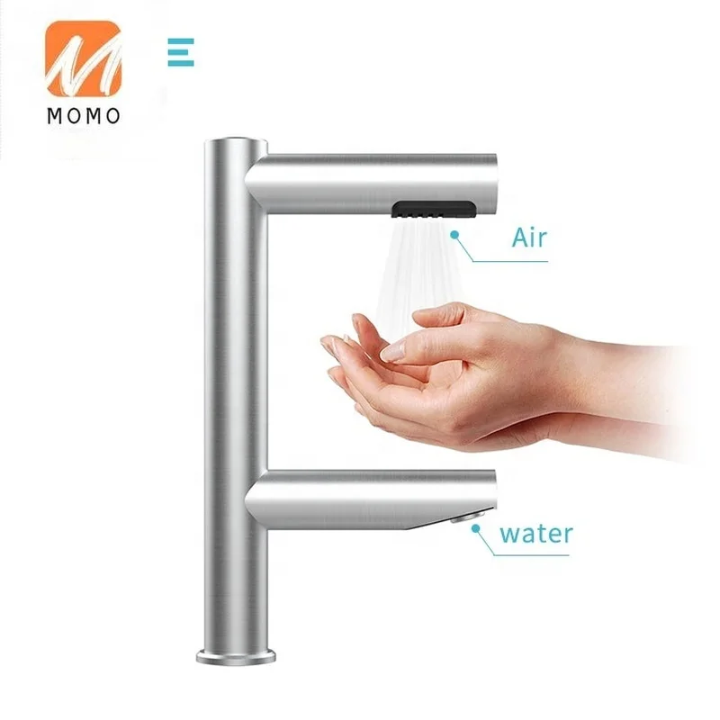 

World First design Automatic F-shape Faucet and Air Tap / hand dryer for toilet with HEPA Filter