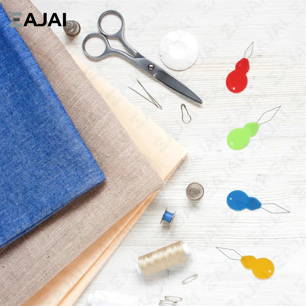 Eajai DIY 바늘 실 꿰기, 노인 가이드 쉬운 장치, 자동 실 재봉 도구, 수제 재봉 액세서리, 펀치 바늘, 50 개