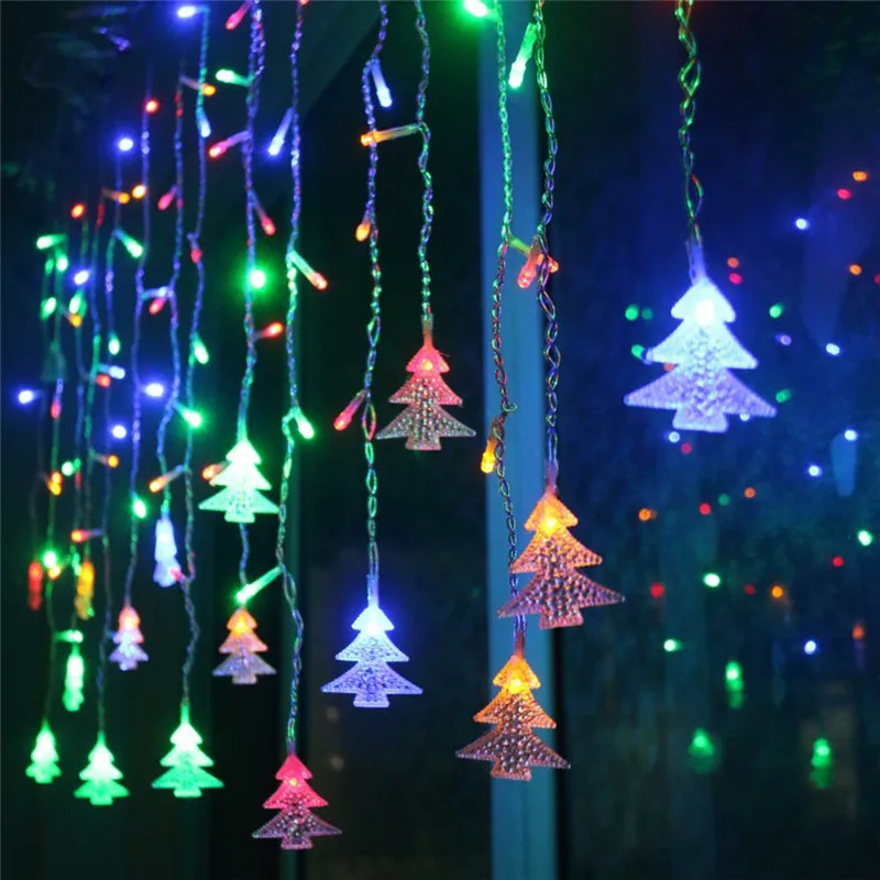 

5M LED Icicle Fairy String Light Christmas Tree LED Garland Wedding Party Fairy Lights Remote Outdoor Curtain Garden Patio Decor