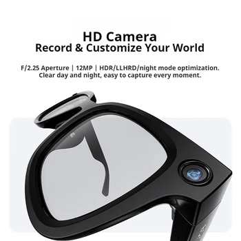ROKID&BOLON AI Smart Glasses Fotocamera leggera Chiamata vocale Cuffie Occhiali da sole per traduzione di navigazione con lenti ottiche