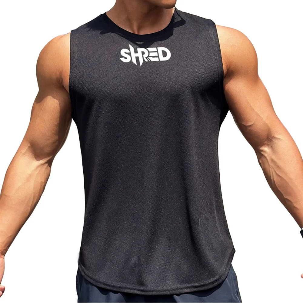 Thin Quick Dry Bodybuilding Tank Top Men Gym Fitness Sleeveless Shirt Male Casual Stringer Singlet Vest Summer Training Clothing