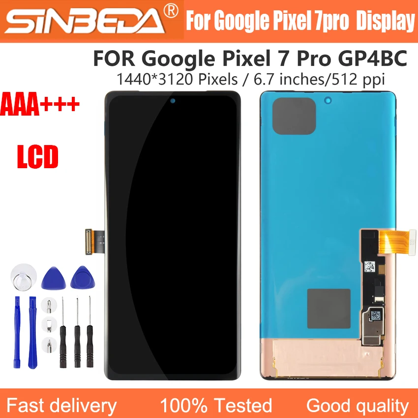 

6.7"AAA+++TEST For Google Pixel 7 Pro LCD Display Touch Screen Digitizer Assembly Replacement 6.3" For Google Pixel 7 Display