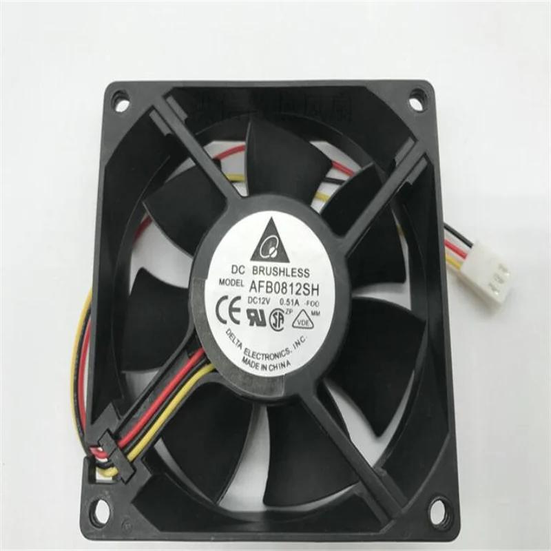 

Original delta 8025 AFB0812SH DC12V 0.51A 3/4 wire cooling fan