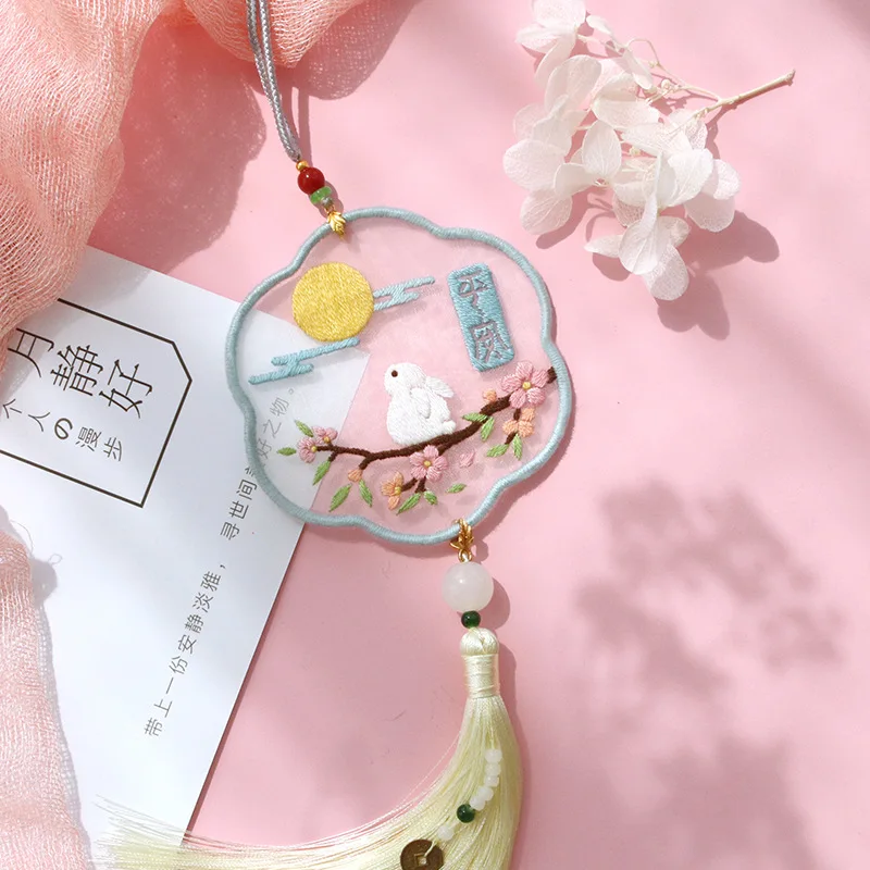Cross Stitch Kit DIY Hand embroidery Cross-stitch rabbit Needlework mouse Knitting accessorie Material package For adults Jewelry pendant