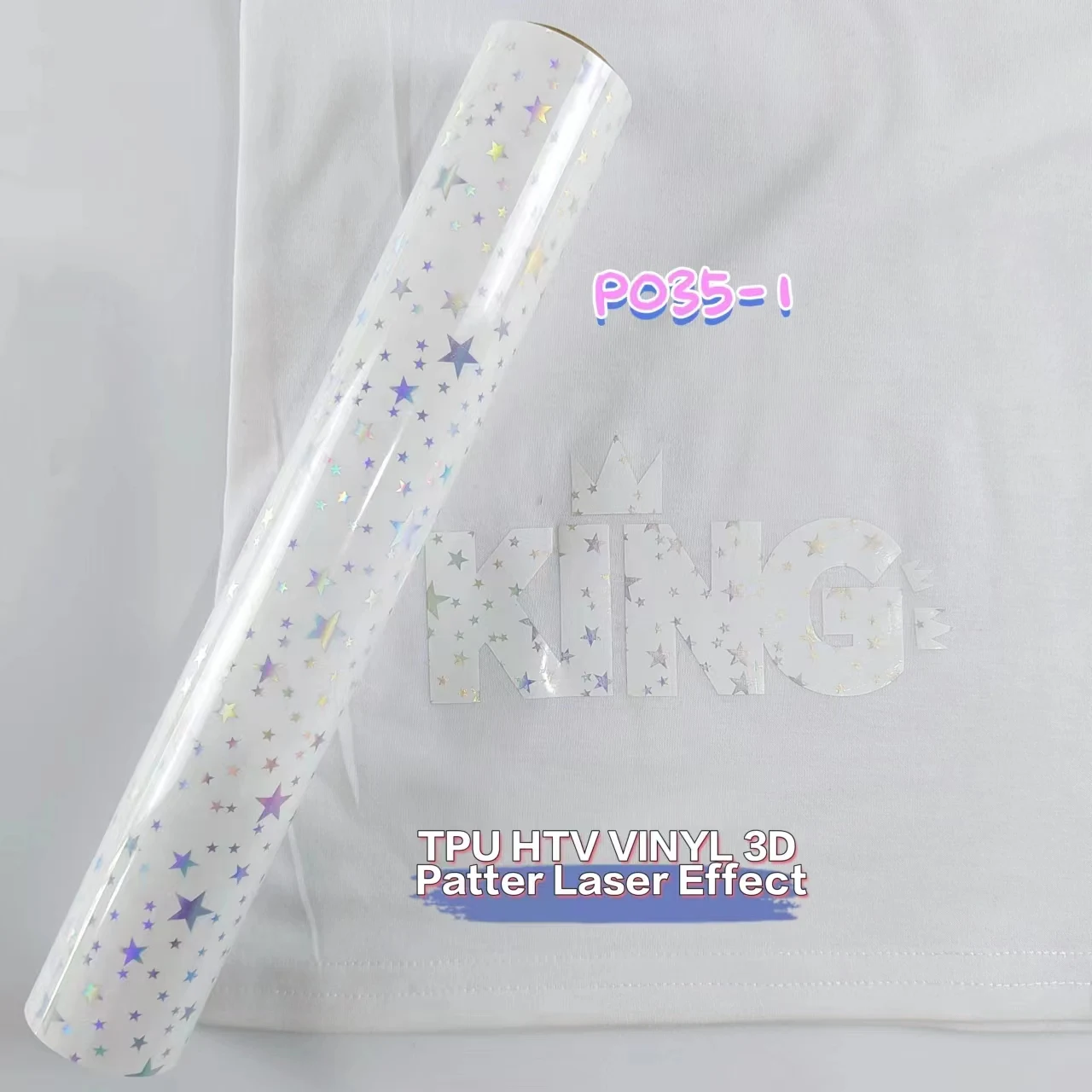 3D Pattern Heat Transfer Vinyl - Easy Cut & Weed, 25cm x 102cm,