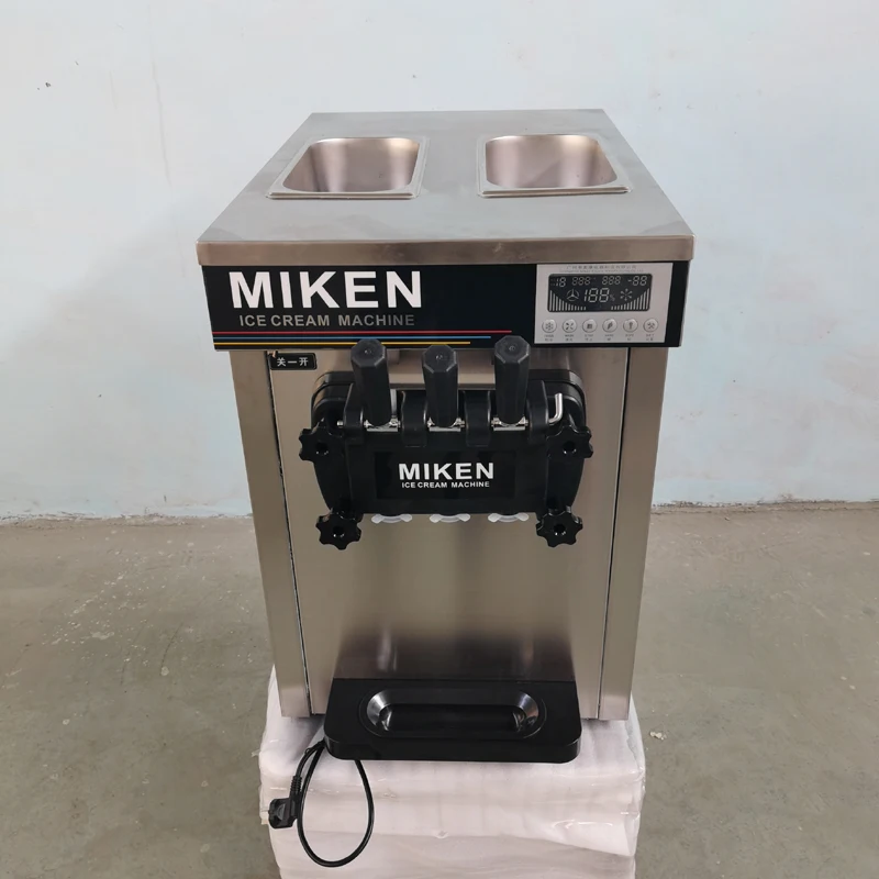 

Commercial Ice Cream Machine Desktop Large Capacity Ice Cream Maker Automatic Three Heads Ice Cream Making Machine